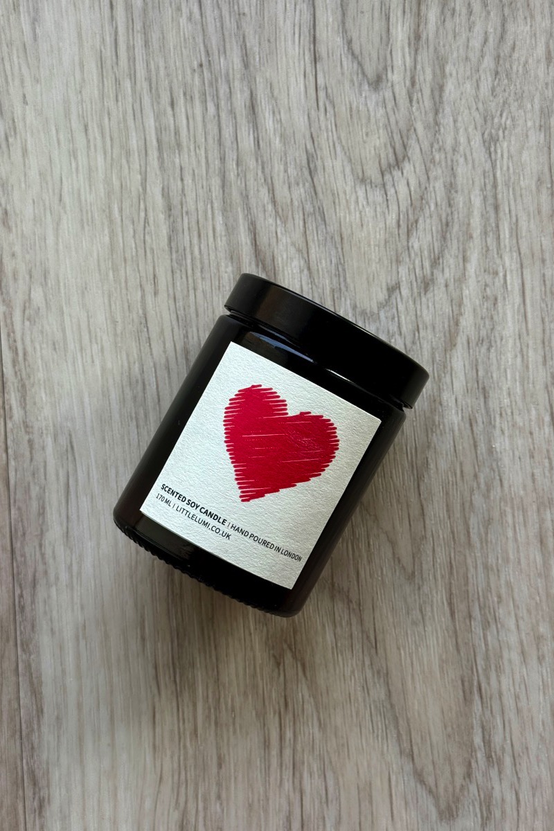 Heart Scented Jar Candle - Image 2