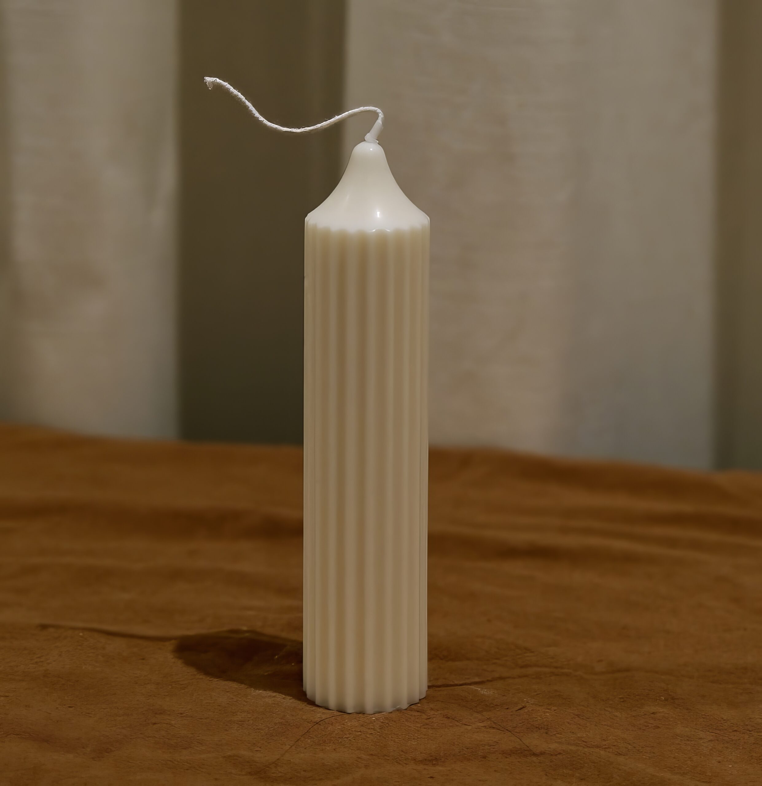 tallie-ribbed pillar candle made by littlelumi candle